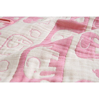 【ふるさと納税】ぞうさんの五重ガーゼスリーパー(ピンク)【1051176】 サムネイル2