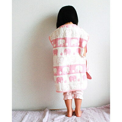 【ふるさと納税】ぞうさんの五重ガーゼスリーパー(ピンク)【1051176】 サムネイル3