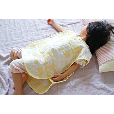 【ふるさと納税】ぞうさんの五重ガーゼスリーパー(クリーム)【1051178】 サムネイル2