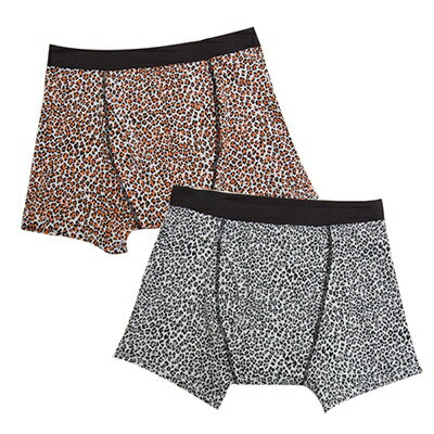 俺のボクサーパンツ ヒョウ柄 2枚組(Mサイズ) 軽失禁用 尿もれパンツ【1107637】