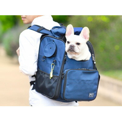 【ふるさと納税】PFIキャリーバッグ　【レギュラータイプ/ライトグレー】　ペット防災×アウトドアペットキャリーバッグ【1378883】 サムネイル2