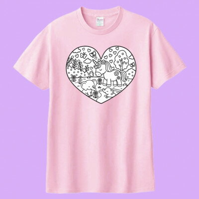 あうわぬりえ(ユニコーン柄、ピンク、110cm)【1683316】