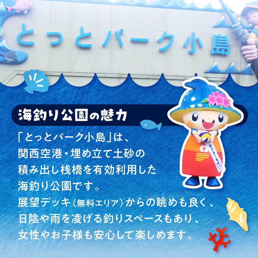 【ふるさと納税】岬町海釣り公園・とっとパーク小島利用券【ファミリーセット】_ 海釣り公園 海釣り 公園 パーク 海 釣り 利用券 関西 とっとパーク ファミリーセット 大阪府 岬町 人気 おすすめ 送料無料 農園直送 プレゼント 贈答 ギフト 【1267400】 - 画像2