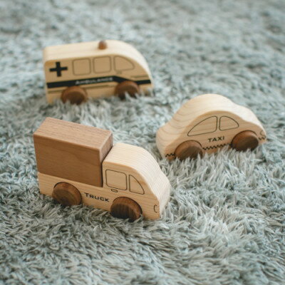 【ふるさと納税】ひのきのおもちゃIKONIH(アイコニー)の知育玩具　はたらく車シリーズ【1445137】 サムネイル2