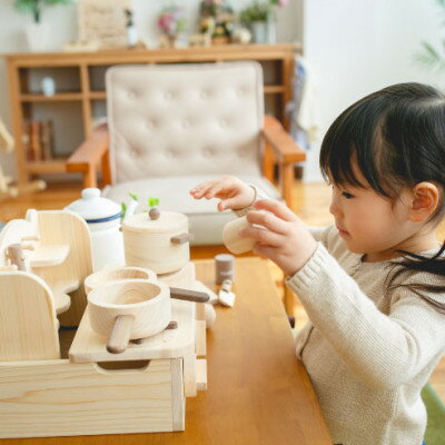 【ふるさと納税】ひのきのおもちゃIKONIH(アイコニー)の知育玩具　ミニキッチン【1446713】 サムネイル2