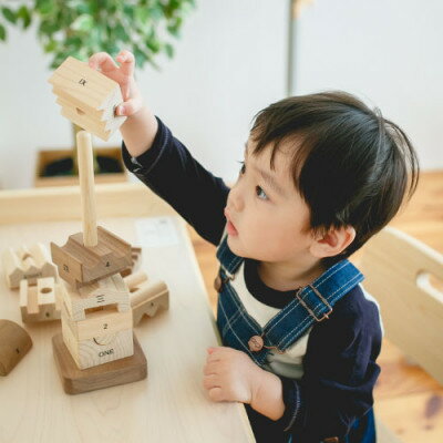 【ふるさと納税】ひのきのおもちゃIKONIH(アイコニー)の知育玩具　ナンバータワー【1446714】 サムネイル2