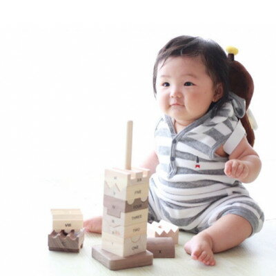 【ふるさと納税】ひのきのおもちゃIKONIH(アイコニー)の知育玩具　ナンバータワー【1446714】 サムネイル3