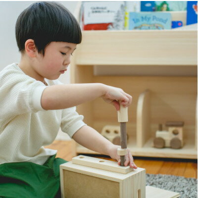 【ふるさと納税】ひのきのおもちゃIKONIH(アイコニー)の知育玩具　大工セット【1446721】 サムネイル3