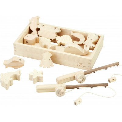 【ふるさと納税】ひのきのおもちゃIKONIH(アイコニー)の知育玩具　魚釣りセット【1449674】 サムネイル3