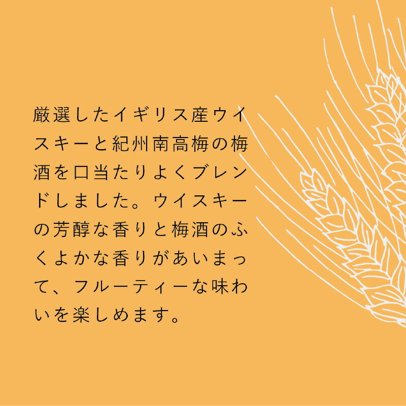 【ふるさと納税】UMESHU WHISKY【 お酒 洋酒 梅酒ブレンド 芳醇な香り フルーティ ストレート ソーダ割り 酸味 家飲み 晩酌 】 サムネイル2