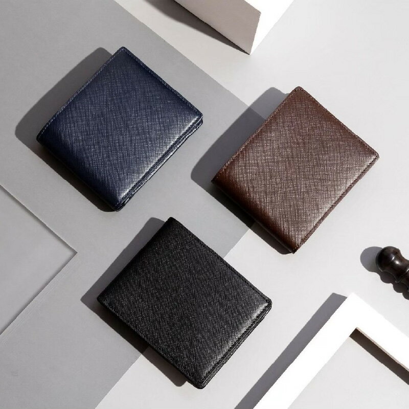 【ふるさと納税】サフィアーノ　二つ折り財布・名刺入れセット　【 小物 財布 おしゃれ 名刺入れ 長財布 二つ折り メンズ プレゼント 上品 】 サムネイル2