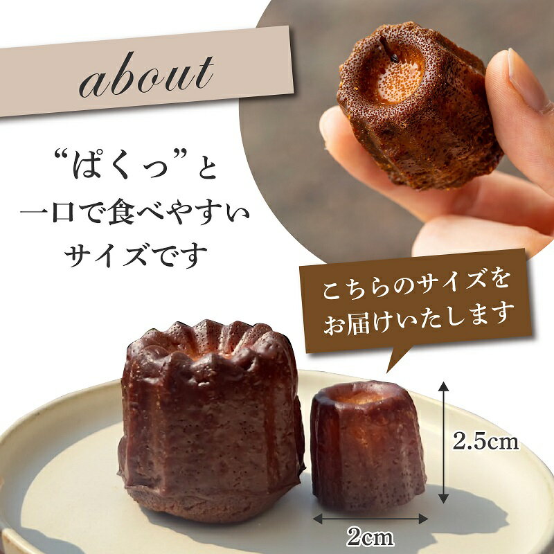 【ふるさと納税】【大人気のため先行予約】【Penheur】【訳あり】 不揃いひとくちカヌレ 20個入 【2種類 or プレーンのみ 】 2026年1月下旬から順次発送予定 / プノール カヌレ スイーツ 規格外 わけあり デザート 人気 取り寄せ 洋菓子 焼き菓子 プレゼント ギフト - 画像2