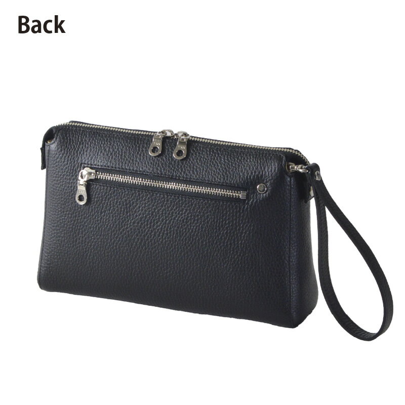 【ふるさと納税】SADDLE 牛革セカンドポーチ【 ファッション カバン 牛革 お洒落 ファスナー 冠婚葬祭 フォーマル 普段使い レザー 】 サムネイル3