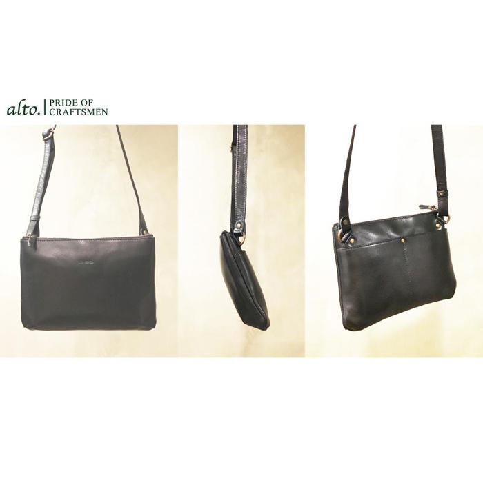 【ふるさと納税】【alto.】カードポケット付きスマートサコッシュ　AMSB-1152（ブラック） サムネイル2