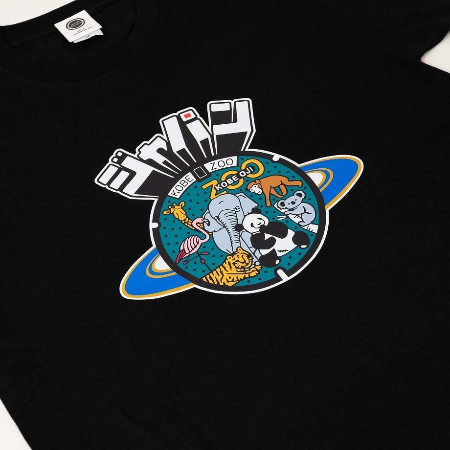 【ふるさと納税】神戸市 マンホールTシャツ 黒 サムネイル2