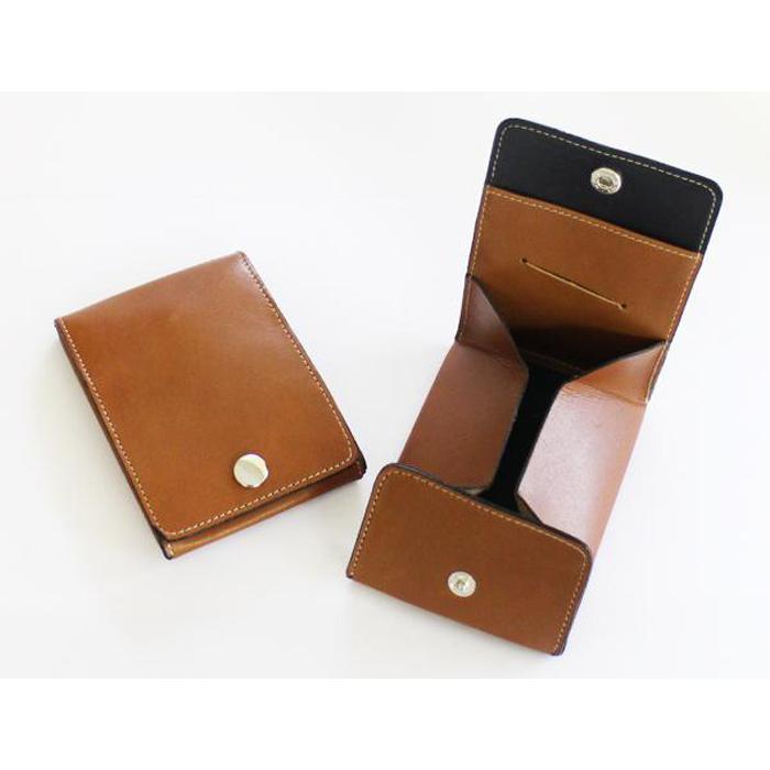 FOOTANブランド　本革小銭入れ・カードケース【ブラウン】