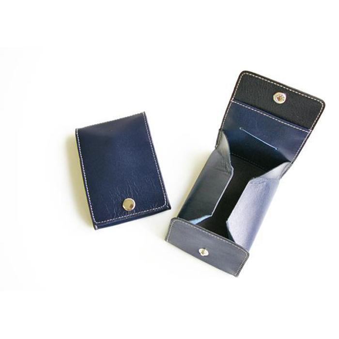 FOOTANブランド　本革小銭入れ・カードケース【ネイビー】