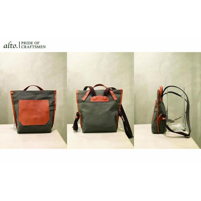 【ふるさと納税】【alto.】シュリンクレザーコンビ　ミニリュック　AMSB-5006（ブラウン） | かばん ファッション 人気 おすすめ 送料無料 サムネイル2