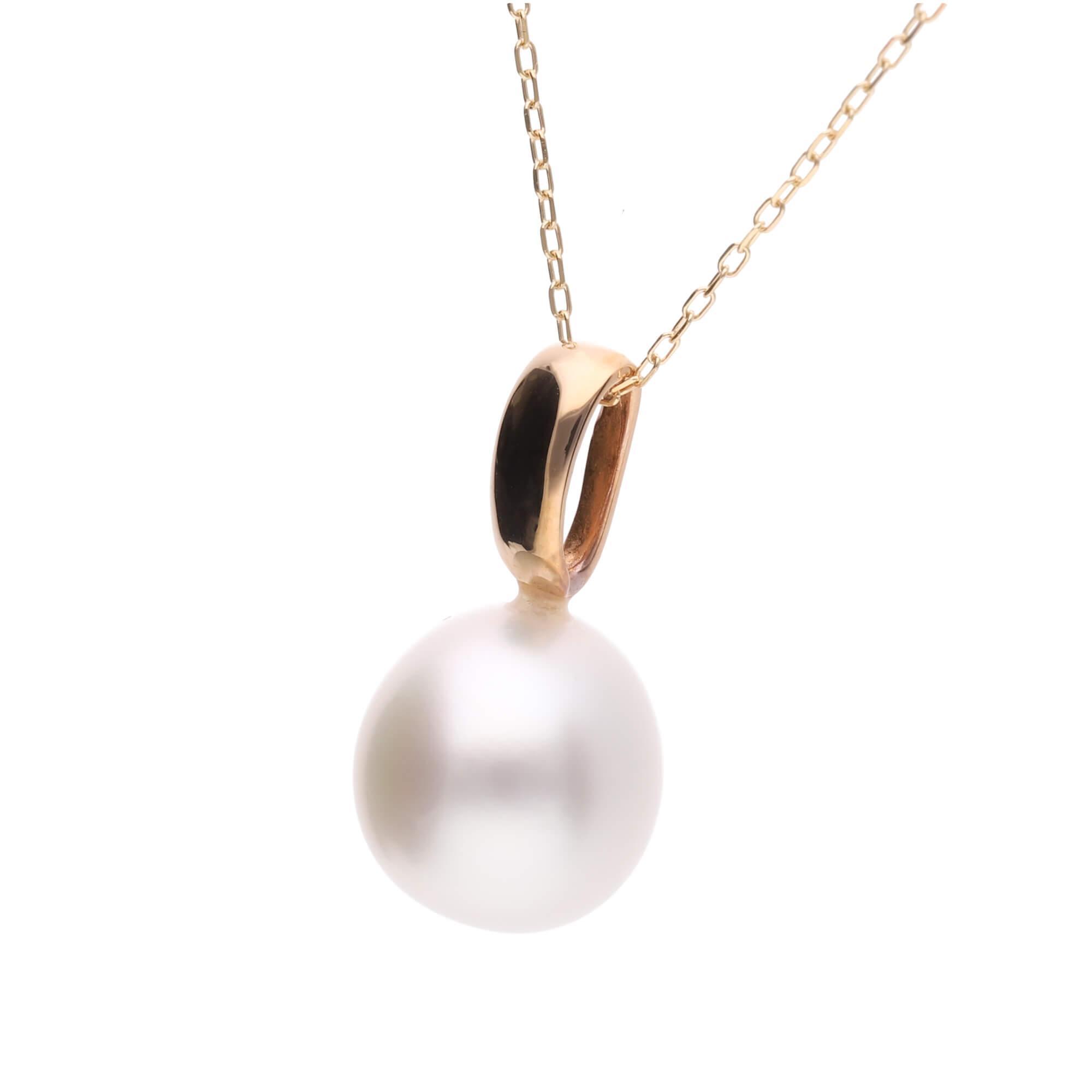 【ふるさと納税】【響】シロチョウパール ピンクゴールド ペンダントトップ｜無調色 白蝶真珠 南洋真珠 10mm K18PG | アクセ ファッション 人気 おすすめ 送料無料 サムネイル2