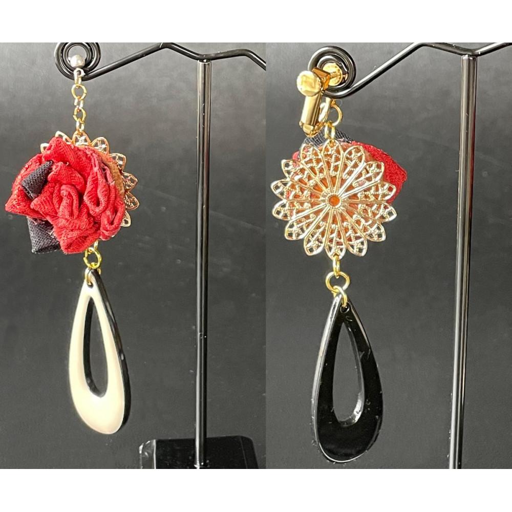 【ふるさと納税】ローズエレガンスセット　イヤリング（もしくはピアス）＆ブローチセット | アクセサリー インテリア おすすめ 送料無料 サムネイル2