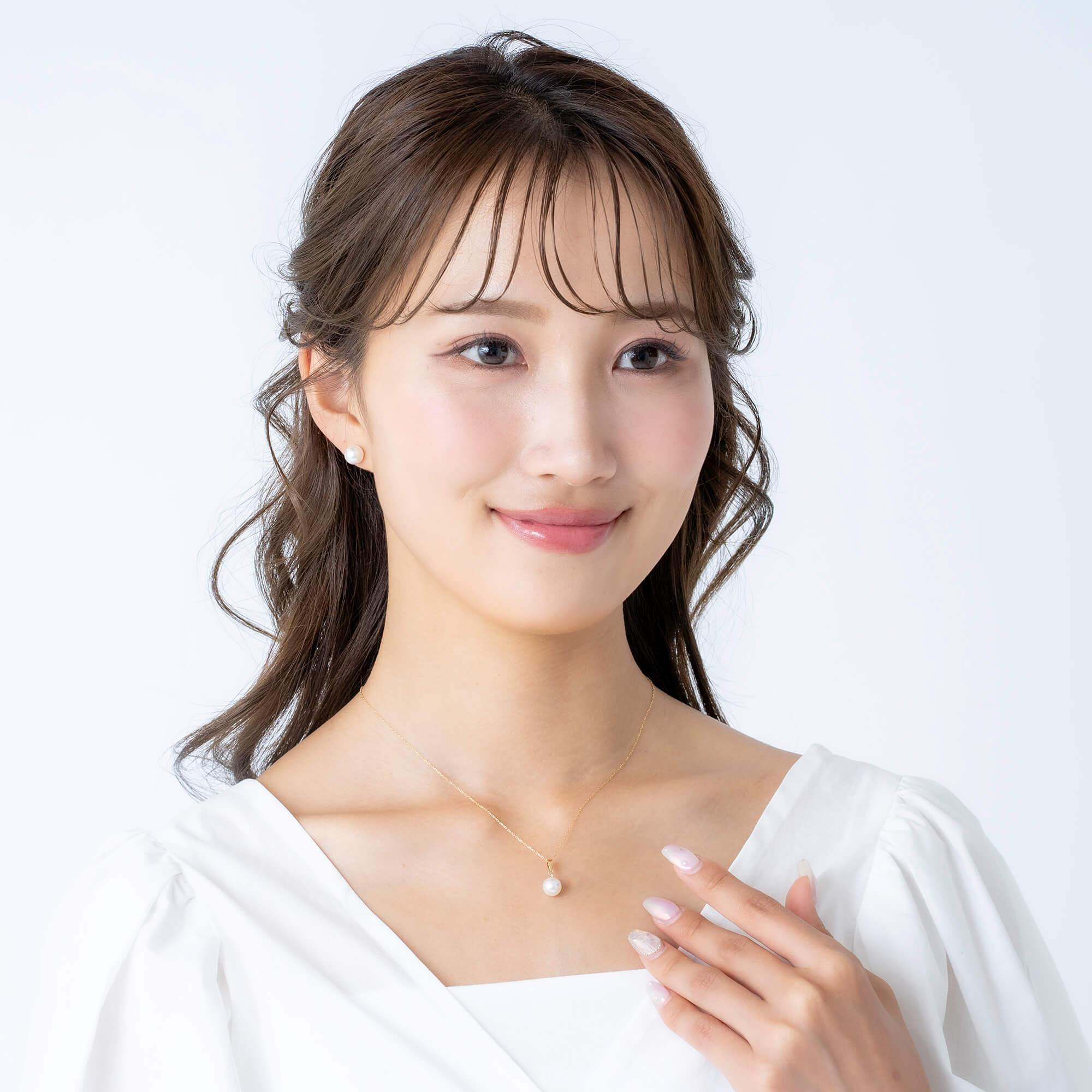 【ふるさと納税】【薄月】一粒 アコヤパール イエローゴールド ペンダント | 無調色 アコヤ真珠 7.5mm K18YG サムネイル3