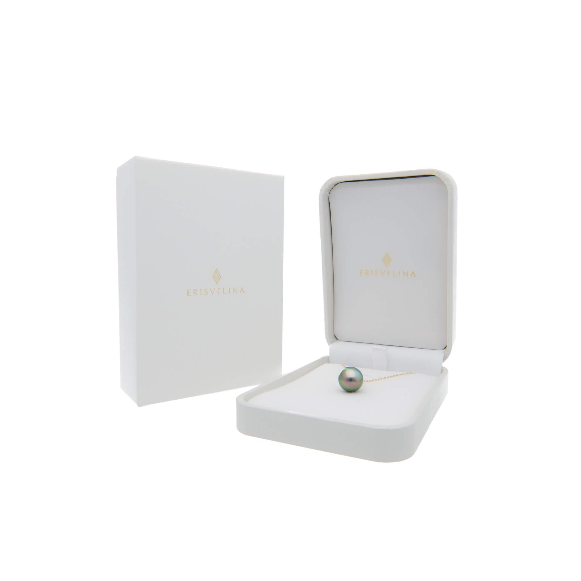 【ふるさと納税】ブラックパール（タヒチ 黒蝶真珠） 8.0mm ダイヤモンド K10 イエローゴールド ペンダント ネックレス（チェーン付き） | パール 真珠 アクセサリー ジュエリー ファッション 人気 おすすめ 送料無料 サムネイル3