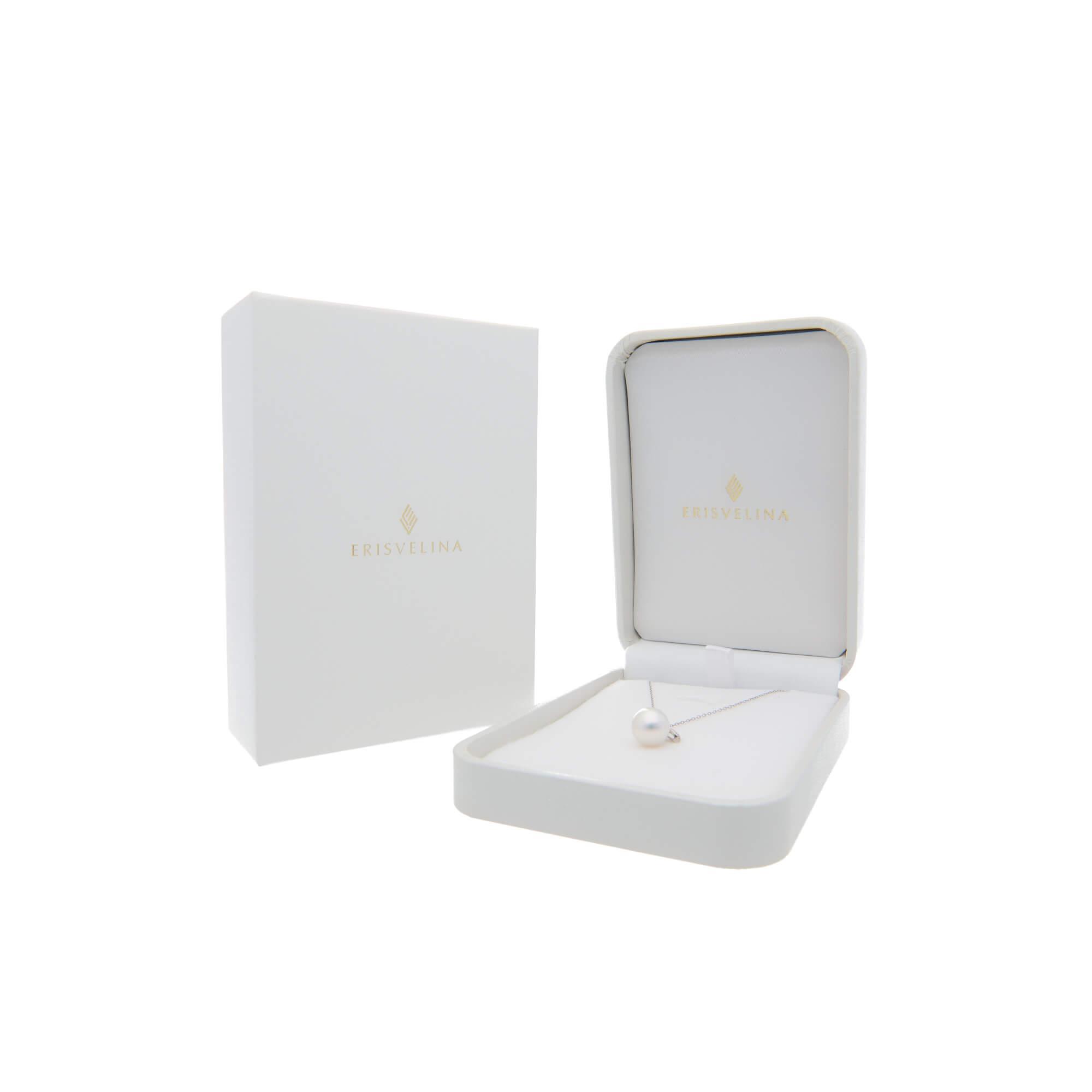 【ふるさと納税】4月 誕生石 ダイヤモンド｜アコヤパール ペンダント ネックレス｜無調色 アコヤ真珠 8.0mm K10WG チェーン付き | アクセ ファッション 人気 おすすめ 送料無料 サムネイル2