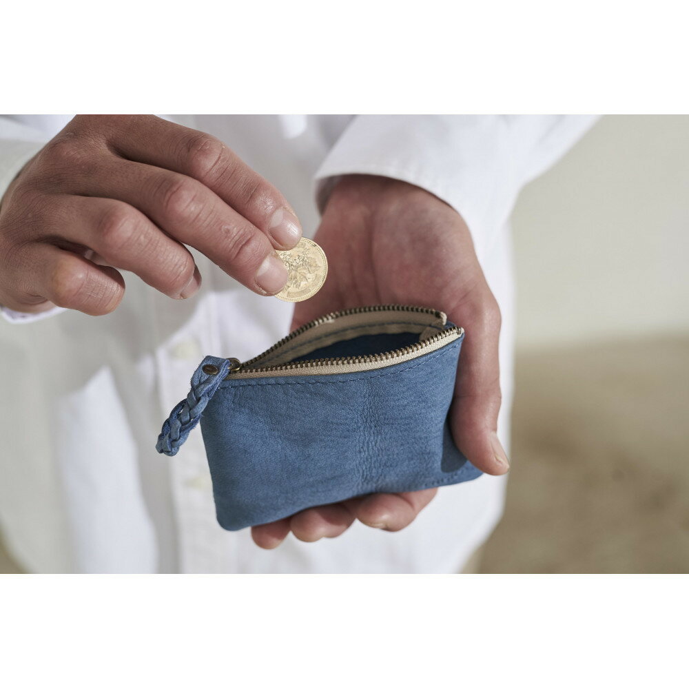 ENISICA エニシカ ジビエ鹿革 リンシカ ポーチS ＜カラー選択可＞ | 鹿革製品 革のカシミヤ ジビエ ポーチ 最小 小銭入れ カード入れ 小物入れ 神戸市 人気 おすすめ 送料無料