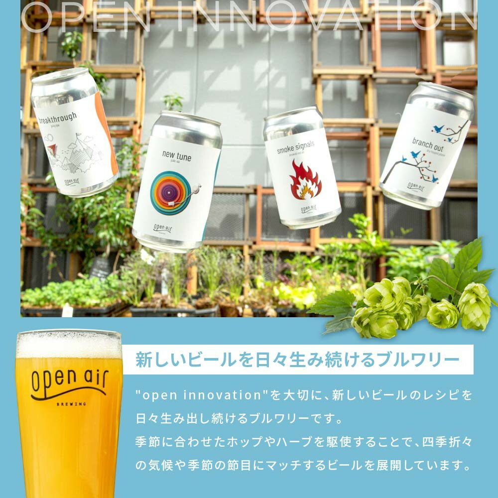 【ふるさと納税】【定期便】open air クラフトビール定期便 半年 ＜全6回毎月お届け＞ サムネイル2