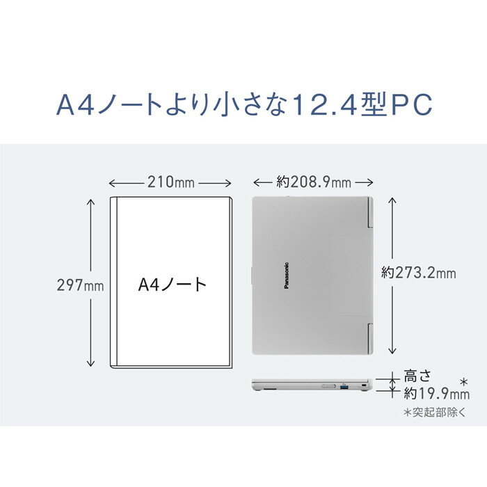 【ふるさと納税】Panasonic パナソニックレッツノートSC/ジェットブラック CF-SC6ASBCP サムネイル2