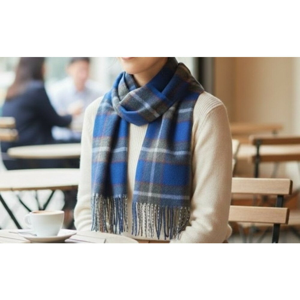 【ふるさと納税】【神戸タータン】カシミヤマフラー | 兵庫 兵庫県 神戸 神戸市 お取り寄せ ご当地 名産品 特産品 お土産 神戸土産 楽天ふるさと ふるさと 納税 支援 返礼品 お礼の品 タータンチェック タータン たーたん カシミヤ チェック マフラー メンズ レディース - 画像2