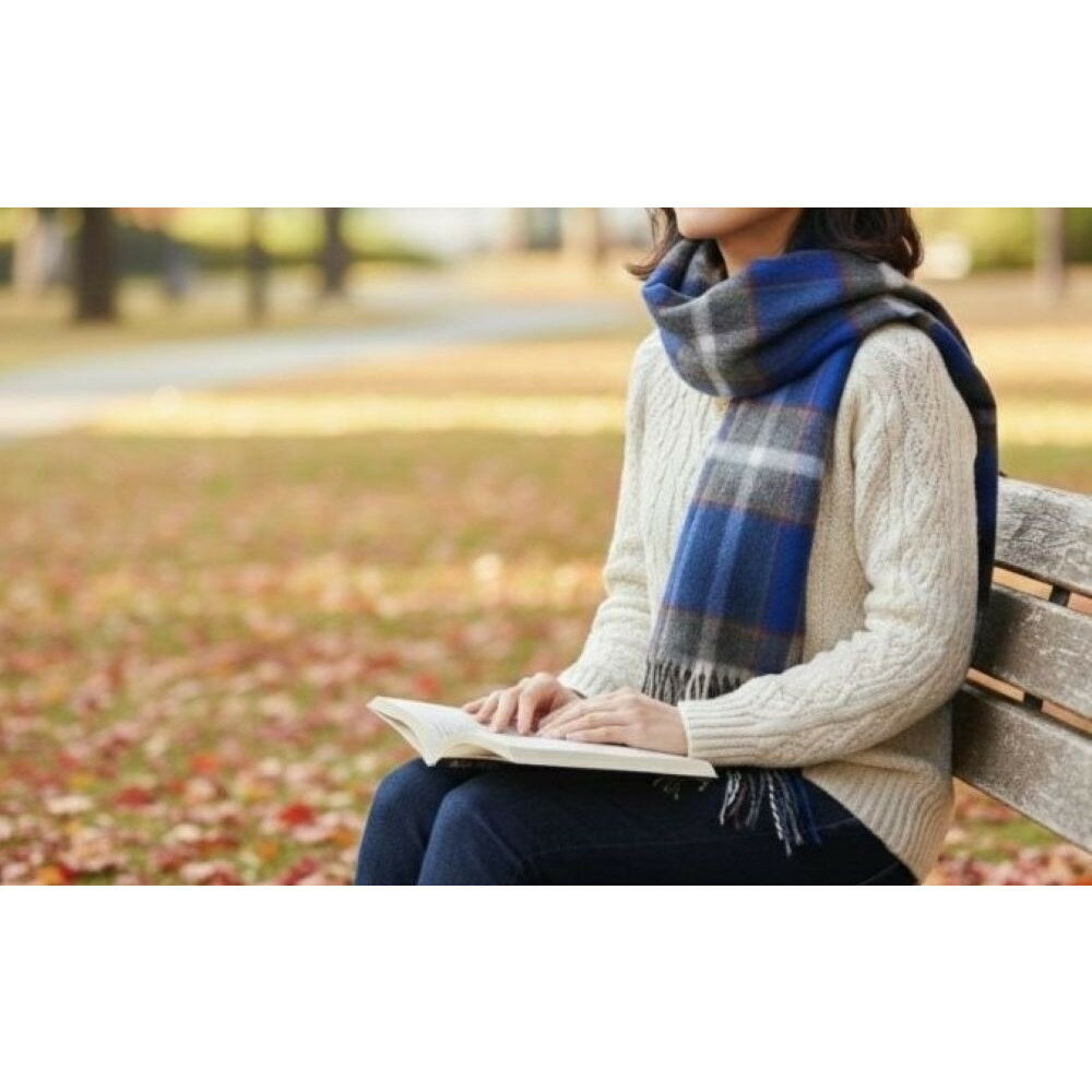 【ふるさと納税】【神戸タータン】カシミヤマフラー | 兵庫 兵庫県 神戸 神戸市 お取り寄せ ご当地 名産品 特産品 お土産 神戸土産 楽天ふるさと ふるさと 納税 支援 返礼品 お礼の品 タータンチェック タータン たーたん カシミヤ チェック マフラー メンズ レディース - 画像3