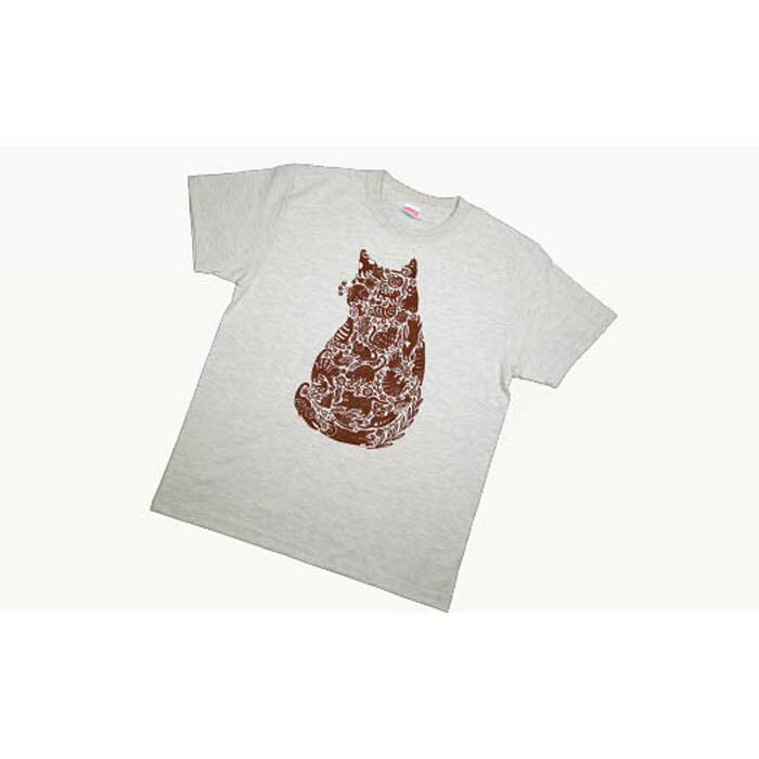 作家 ゴーあやの 猫シルエットTシャツ