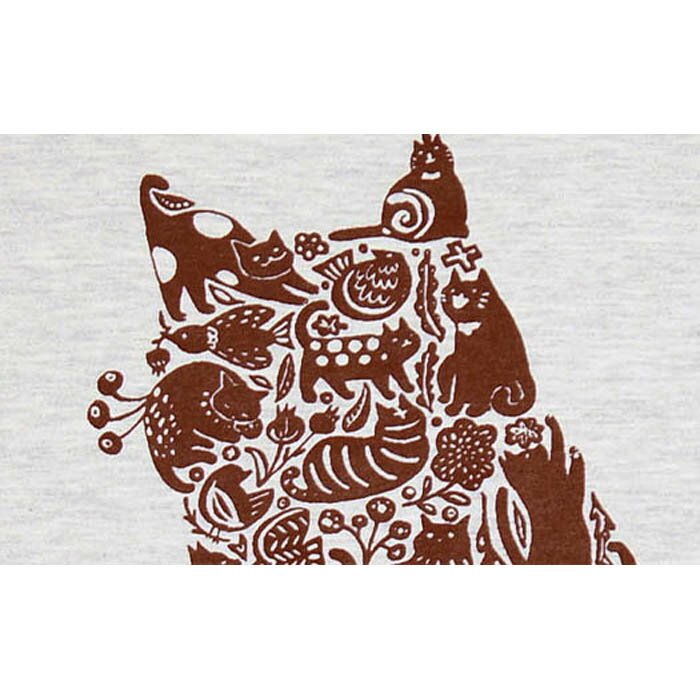 【ふるさと納税】作家 ゴーあやの 猫シルエットTシャツ サムネイル3