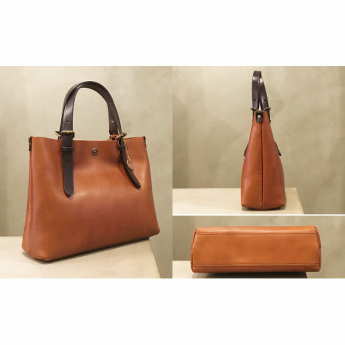 【ふるさと納税】【alto.】一枚革トートバッグ（S） AMSB-1002（ブラウン） サムネイル2