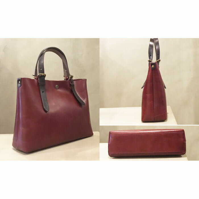 【ふるさと納税】【alto.】一枚革トートバッグ（S） AMSB-1002（ワイン） サムネイル2