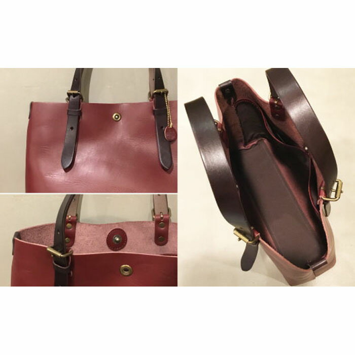 【ふるさと納税】【alto.】一枚革トートバッグ（S） AMSB-1002（ワイン） サムネイル3