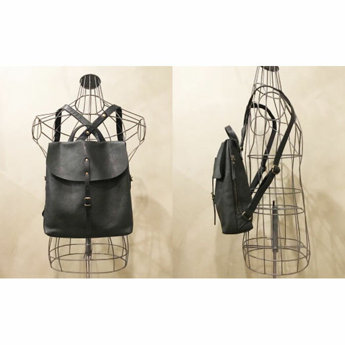 【ふるさと納税】【alto.】フラップリュック（M） AMSB-1705（ブラック） サムネイル2