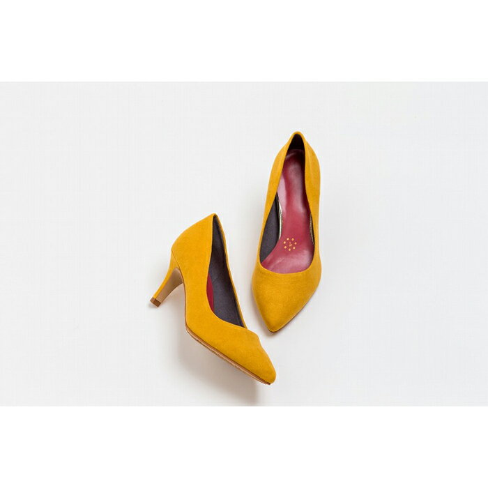 神戸シューズプレミアムライン　7cmヒール【マスタード】