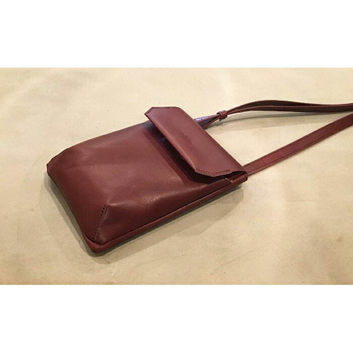 【ふるさと納税】【alto.】縦型スマートショルダーバッグ AMSB-1030（ワイン） サムネイル2