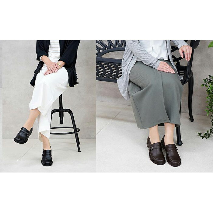 【ふるさと納税】【職人手作り】靴ずれから解放 やわらかベルトローファー 学生靴 通学 通勤 冠婚葬祭 A0663（ブラック） サムネイル3