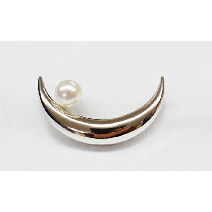 【ふるさと納税】南洋真珠付き三日月ブローチ　　 サムネイル3