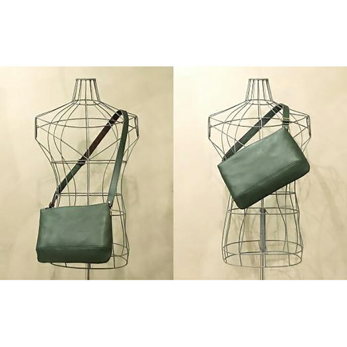 【ふるさと納税】【alto.】スマートショルダーバッグ／サコッシュ （L）AKEB-3103（グリーン） サムネイル2