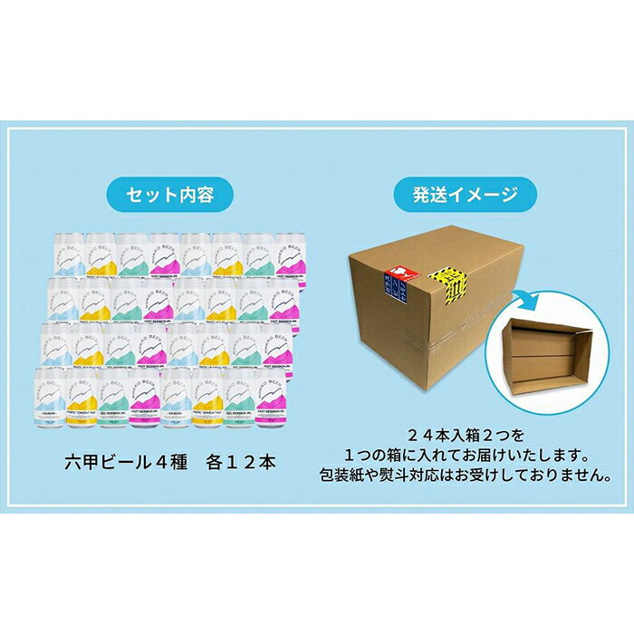 【ふるさと納税】六甲ビール缶4種 48本セット | クラフトビール 地ビール 神戸のビール 神戸産 カンビール 名水 山田錦 酒 詰合せ アルコール お取り寄せ 人気 おすすめ アウトドア 缶 箱 ギフト 贈答 贈り物 兵庫県 サムネイル2