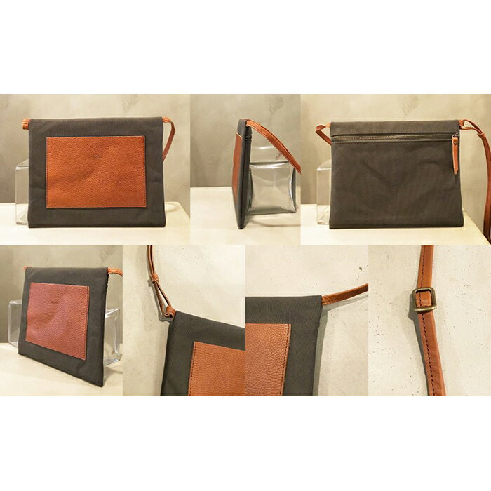 【ふるさと納税】【alto.】シュリンクレザーコンビのスマートサコッシュ　AMSB-5002（グリーン） サムネイル3