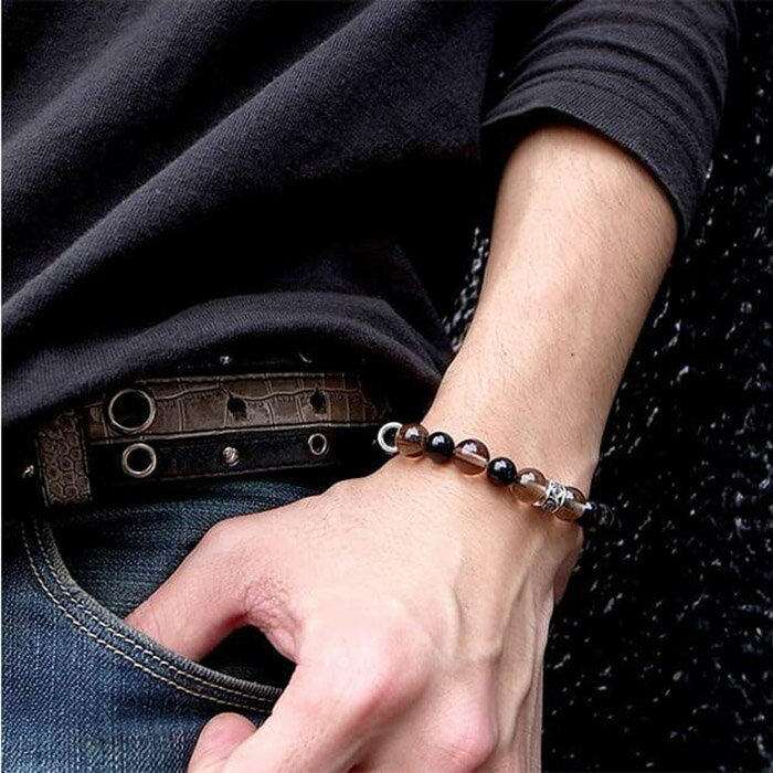 【ふるさと納税】パワーストーン×シルバーブレス Mサイズ 天然石 DJ-017　　 サムネイル3