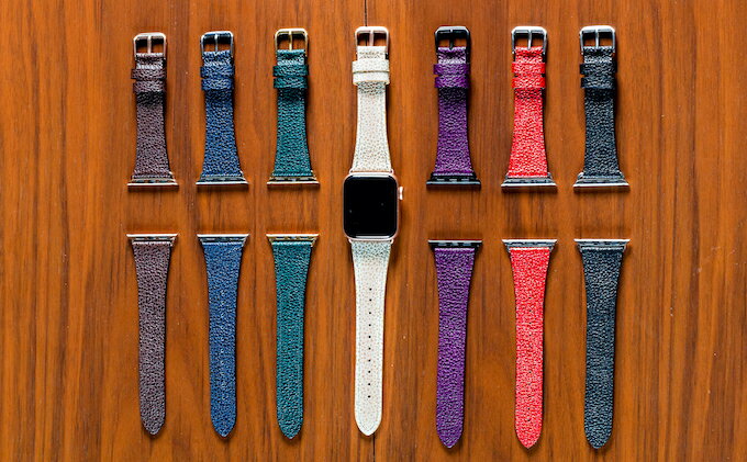 【ふるさと納税】腕時計 バンド 姫路黒桟革 Apple Watch 高級レザーバンド 41mm 替えベルト 革 レザーバンド アップルウォッチ スマートウォッチ 交換 交換ベルト 替えバンド サムネイル3