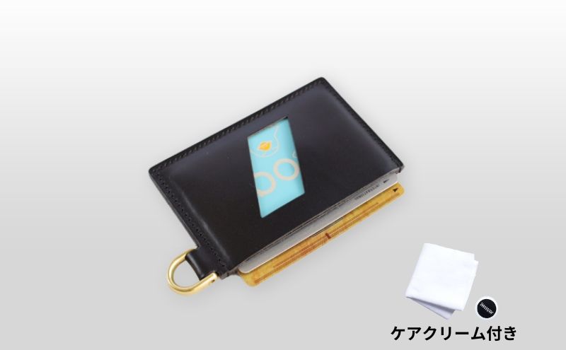 パスケース TAANNERR IC Card Holder ブラック ディープブルー グリーン レッドブラウン キャメル 姫路 レザー ユニセックス ケアクリーム付き 定期入れ カードケース カードホルダー 本革 日本製 職人手づくり ブランド小物 兵庫 兵庫県 姫路市