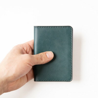 【ふるさと納税】[たつの産牛革]染料染めオイルレザーの免許証専用カードケース(ピーコックブルー) 革製品のHEDGE【1257775】 サムネイル3