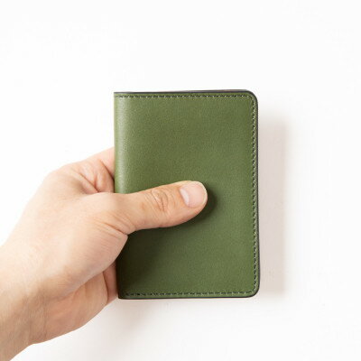 【ふるさと納税】[たつの市産牛革]染料染めオイルレザーの免許証ケース(グリーン)　HEDGE【1258846】 サムネイル3